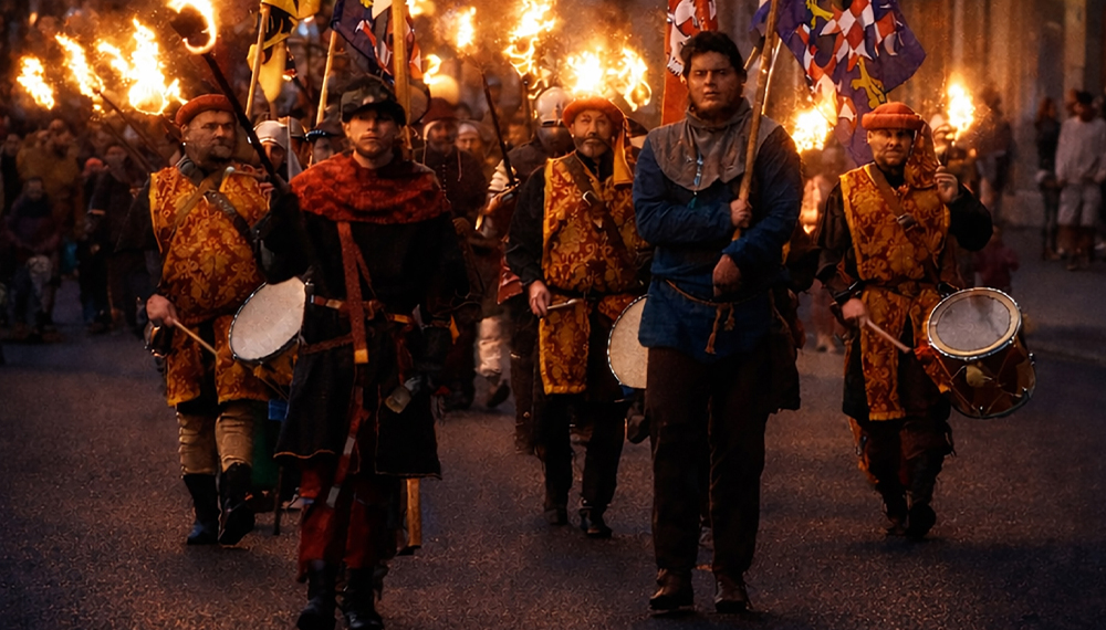 Pochodňový průvod městem